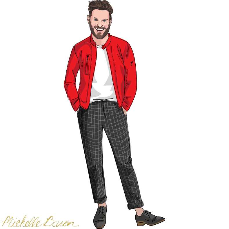 Michelle Baron Illustration Bobby for Queer Eye Find the Fab Five Book